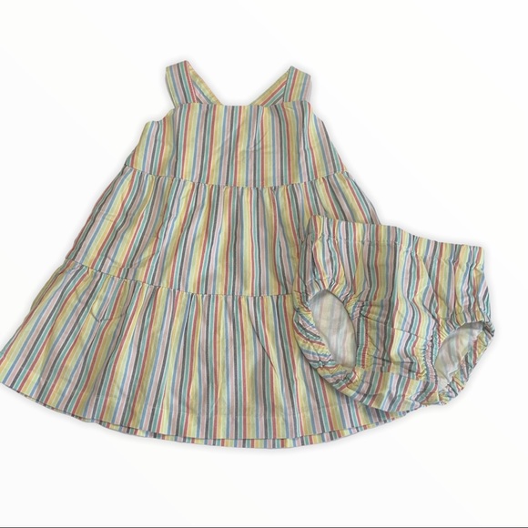 NWOT Hanna Andersson Stripe Twirl Dress - Picture 1 of 8
